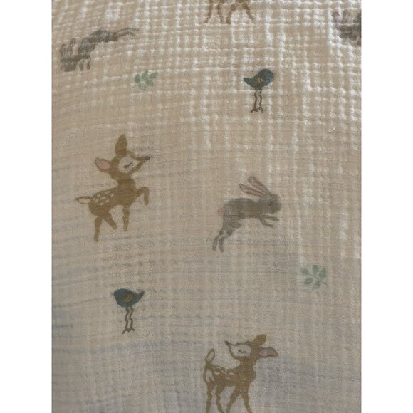 Lulujo Baby 100% Cotton Muslin Swaddle Blanket, 47 x 47-Inches, Little‎ Fawns - Picture 2 of 4